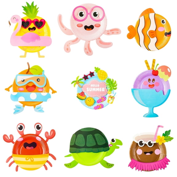 Haooryx DIY Paper Plate Stickers Art Craft Kit for Scrapbook Decoration