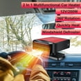 thumbnail image 2 of Car Heater, 12V 200W Portable Fast Heating Defroster Car Windshield Heater, Fast Heater Plug Into Car.,Red Black, 2 of 7