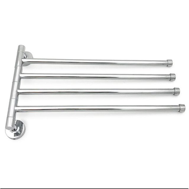Toallero DE baño ACTIVE DE acero inoxidable Montado en la pared Con 4 barras giratorias 180°
