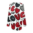 thumbnail image 4 of Resicozy Valentines Shirts for Women Funny Heart Printed Shirt Pullover Casual V-Neck Top Long Sleeve Tee Tops White XL, 4 of 6