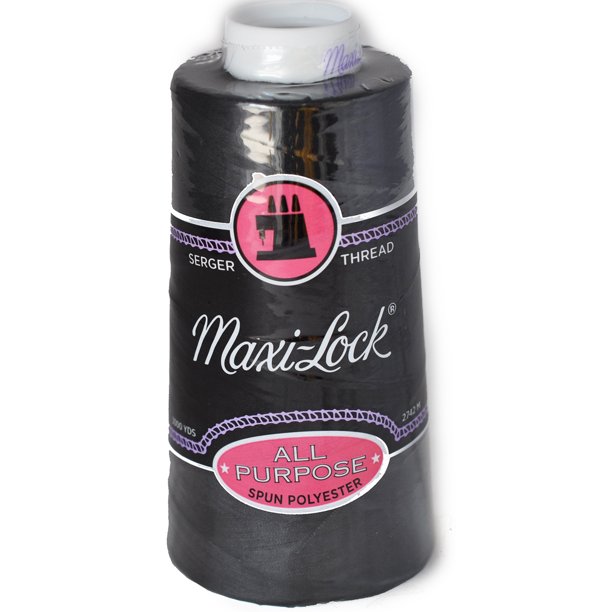 MaxiLock Black Serger Thread, 3000 Yard Cone