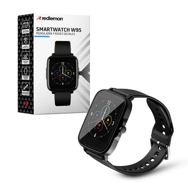 Smartwatch Redlemon Reloj Inteligente Funciones de Salud Mod. W95 Blak Walmart en linea