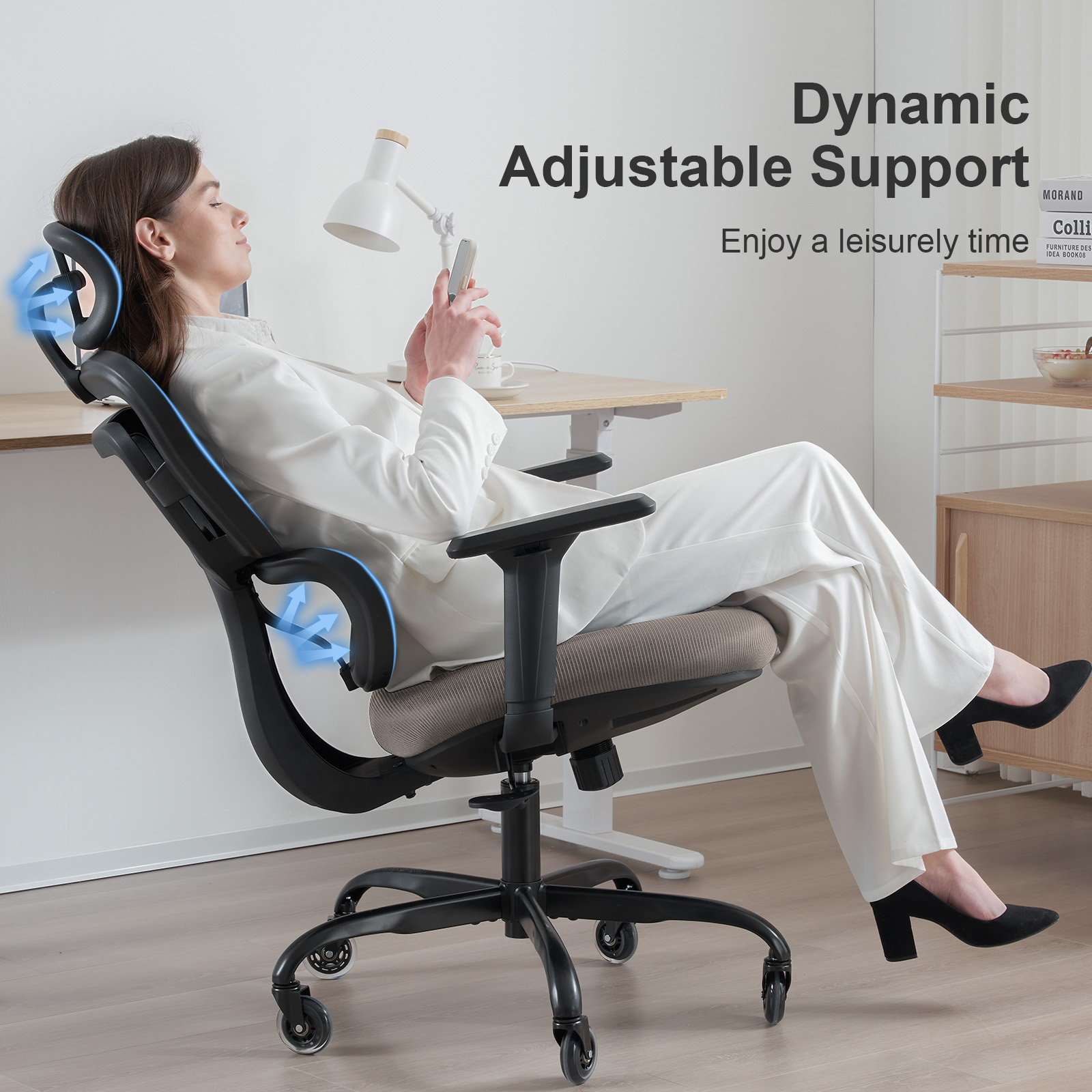 Lioncin Ergonomic Office Chair, Breathable Mesh Desk Chair, Lumbar ...