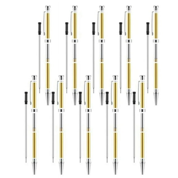 10 Pcs Pen Kits for Wood Turning 7mm Slimline Pen Twist Kit with Refill Lathe Turning Supplies Silver