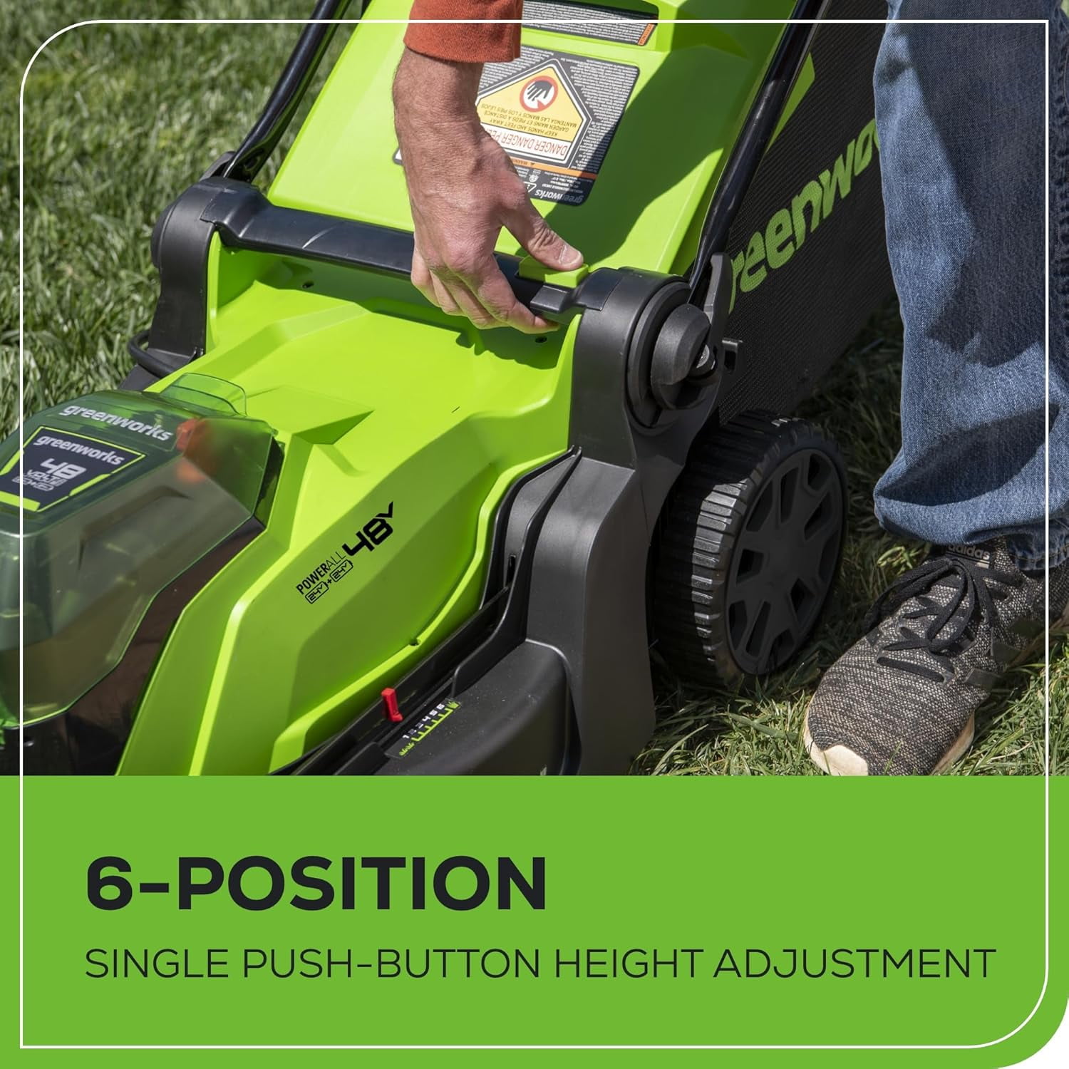 Greenworks 48v 2x24v 17 Lawn Mower 2 4.0ah Batteries And Charger Included