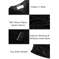 thumbnail image 4 of Ekouaer Couples Matching Pajamas Sets Velvet PJs Set for Men and Women Velour Long Sleeve Sleepwear, 4 of 5