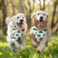 thumbnail image 3 of Dog Bandana 2 Pack,White Green Dinosaurs Speech Bubbles Pattern Bandanas for Dogs,Cat Bandana,Small/ Large Dog Bandana 2 Size,Dog Bandanas, 3 of 6