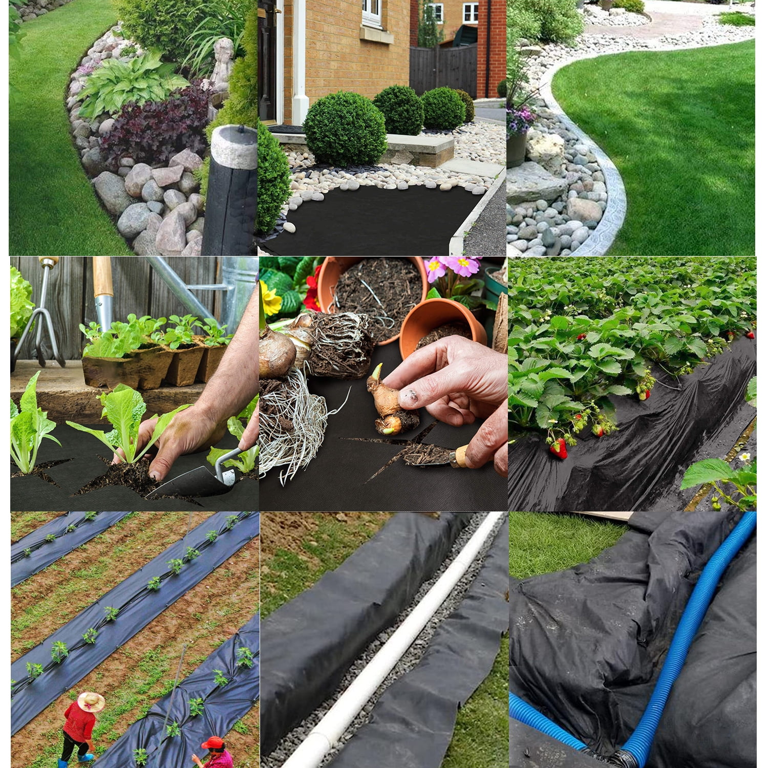 1-Pack 3FT*50FT Premium Non-Woven Weed Barrier Landscape Fabric Durable & Heavy-Duty Weed Block, 3.2OZ,Easy Setup & Superior Weed Control High Permeability Good for Flower Bed, Dark Green