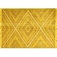 thumbnail image 1 of Ahgly Company Machine Washable Indoor Rectangle Abstract Yellow Contemporary Area Rugs, 3' x 5', 1 of 4
