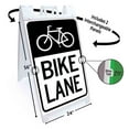 thumbnail image 2 of Bike Lane (24" X 36") Deluxe A-Frame Signicade, Includes 2 Removable Panels & Stand, 2 of 4