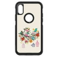 thumbnail image 1 of DistinctInk Custom SKIN / DECAL compatible with OtterBox Commuter for iPhone X / XS (5.8" Screen) - Spring Collection - Floral Birds Teal Red, 1 of 5