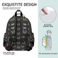 thumbnail image 5 of Black Cat Black Pattern Cute School Backpack Bag for School with Padded Back and Adjustable Shoulder Straps 15.25"x11.5"x5.25", 5 of 5