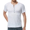 thumbnail image 4 of Birdeem T-Shirt Blouse pour Homme Décontracté Uni Mode à Enfiler Col Rond Manches Courtes, 4 of 12