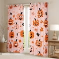 thumbnail image 2 of Feelyou Halloween Festival Blackout Curtains, Funny Orange Pumpkin Curtains Pack of 2 (38x45 Each), Trick or Treat Window Curtains, Curtains and Drapes Home Decor, 2 of 5