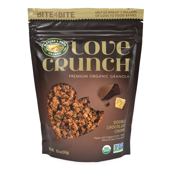 Love Crunch Organic Granola, Double Chocolate Chunk, 11.5oz Pouch