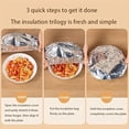 thumbnail image 4 of Pop-Up Tin Foil Food Insulation Cover, Adjustable Food Storage Covers Oil-Resistant and Easy to Clean, Reusable Aluminum Foil Food Covers with Elastic Edges for Kitchen Bowls, Pots, Containers (30), 4 of 10
