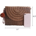 thumbnail image 2 of Kukuzhu Straw Clutch Purses for Women Summer Beach Bags Envelope Woven Clutch Handbags, 2 of 6
