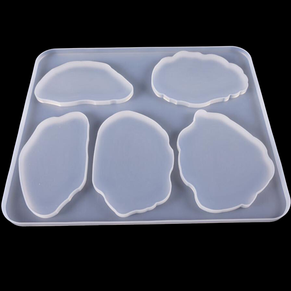 KTMART Moules en r/ésine de dessous de verre moules de dessous de verre en r/ésine ronde en silicone 4PCS avec moule de bo/îte de rangement de dessous de verre