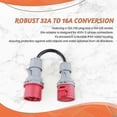 thumbnail image 5 of 5 Pin Red 32a Male To 16a Female Cee-adapter, 5 of 5