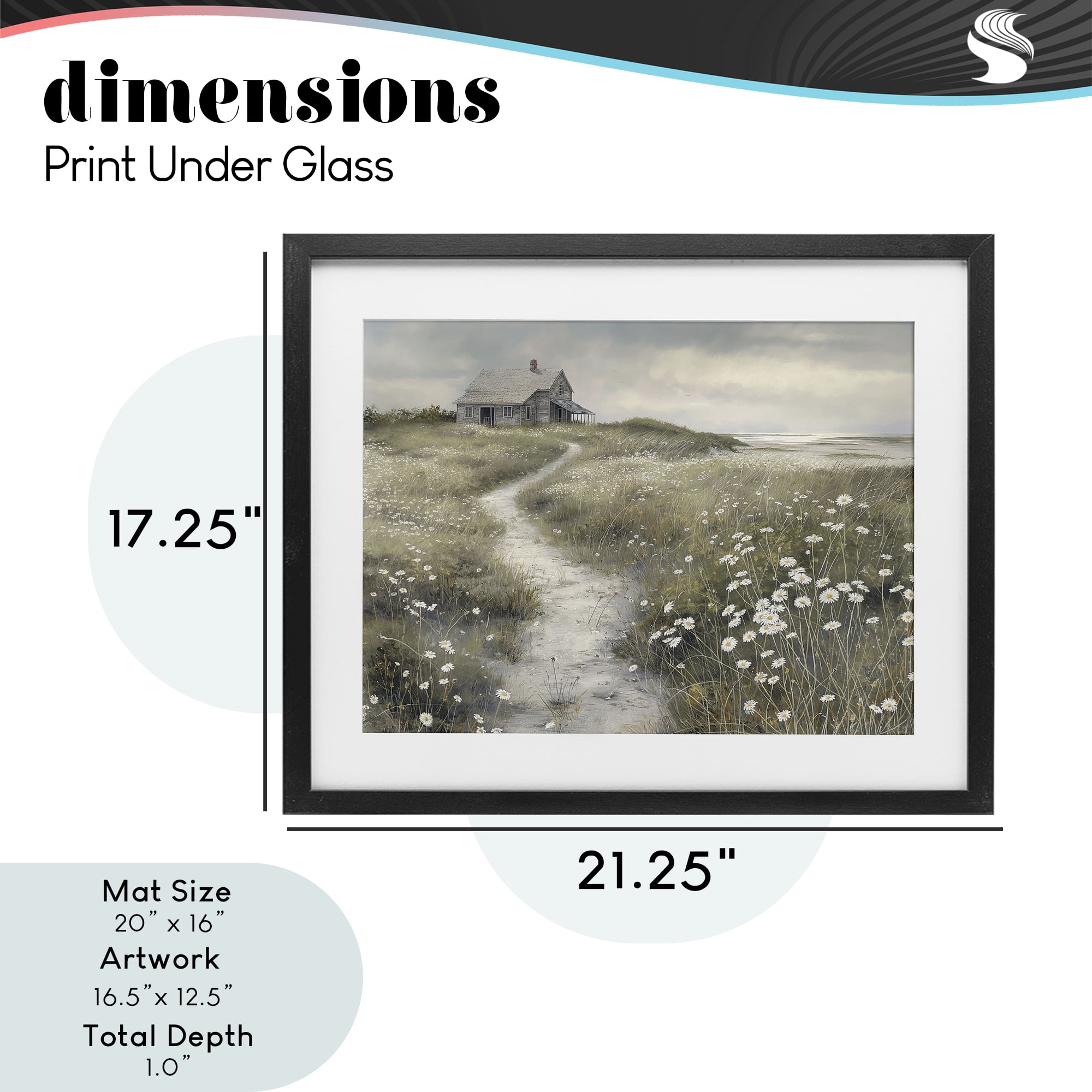 Stupell Industries Pathway To Coastal Cottage Black Framed Print Under Glass, design by Imagine It Images