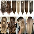 Benehair Clip in Hair Extensions Full Head Long Thick 8 Pieces Hair 18