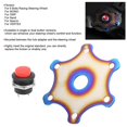 thumbnail image 3 of Steering Wheel Horn Button Cover Universal Modification ABS Metal for 6 Bolts Racing CarRed, 3 of 5