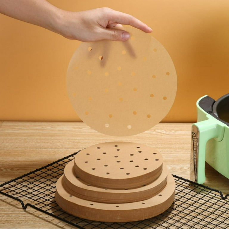 Air Frying Pan Disposable Wood Pulp Parchment Paper Cheese Cake Pad Air Frying  Pan Baking Paper