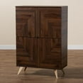 thumbnail image 5 of Baxton Studio Graceland Walnut Brown Finished Wood Shoe Cabinet, 5 of 23
