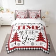 thumbnail image 2 of Homewish Buffalo Xmas Tree Twin Bedding Sets 7-Piece for Teen, Winter Snowflake Print Bedding Comforter Set, Vintage Christmas Theme Sheet Sets, Luxury Bedroom Decor, 2 of 7