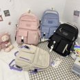 thumbnail image 2 of Mochila Escolar De Gran Capacidad Para Mujeres Estudiantes Universitarios Bolso De Hombro Casual De Lona Bolsa De Viaje, 2 of 4