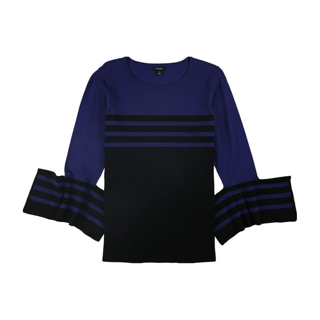 Alfani Chandail Rayé pour Femmes, Bleu, Grand