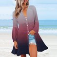 thumbnail image 2 of Moda Mujer Camiseta de manga larga Otoño Frente abierto Prendas de abrigo sueltas Impresión Blusa Abrigo Tops Fridja  czfsfas2342, 2 of 6