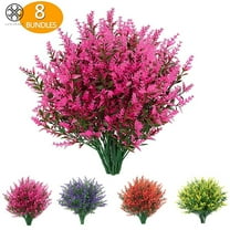 Luxtrada 8 Bundles Outdoor Artificial Flowers Vine Plants, Faux Greenery for Indoor Outside Hanging Plants Garden Porch Window Box Home Wedding Farmhouse Decor