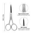 thumbnail image 2 of Tijeras de Acero Inoxidable para Corte Preciso de Barba, Cejas y Vello Nasal - Compactas y Ligeras, Ideal para Viajes y Uso Diario., 2 of 6