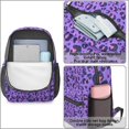 thumbnail image 2 of 17 Inch Lightweight Backpack,PVC Waterproof Oxford Fabric, Ergonomically Designed, with Large Capacity, Leopard Animal Pattern, 2 of 5