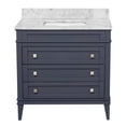 thumbnail image 2 of Eleanor 36" Bathroom Vanity with Marine Gray Cabinet and Carrara Marble Top, 2 of 6