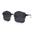 thumbnail image 2 of Womens Polarized Thin Plastic Mod Oversize Rectangle Sunglasses Purple Tortoise Black, 2 of 4