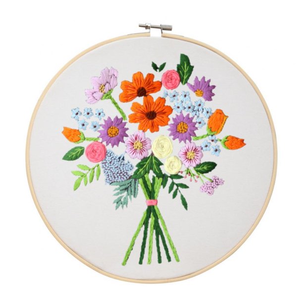 Embroidery Starter Kit for Beginners Adults Full Range of Stamped