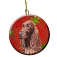 thumbnail image 1 of Irish Setter Flocons de Neige Rouges Ornement en Céramique de Vacances, 2.81 Dia, 1 of 1