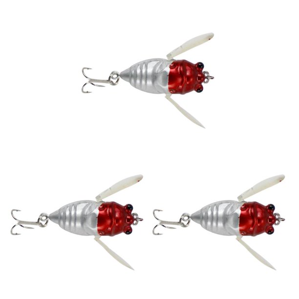 Yuarrent Cebo falso superficie señuelo herramientas de pesca artificiales buen ocultamiento rojo Type1 NO1