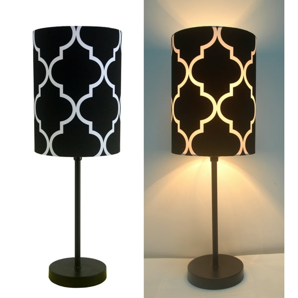 16 H Mini Living Room Indoor Table Lamp Metal Base Black Walmart Com Walmart Com