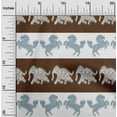 thumbnail image 1 of oneOone Georgette Viscose Fabric Stripe|Elephant & Horse Ikat Print Fabric BTY 42 Inch Wide, 1 of 4