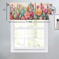 thumbnail image 4 of Cactus Kitchen Window Curtain Valance Succulent Southwest Plant Tropical Desert Window Treatment for Living Room Bedroom Bathroom 54 by 18 in, 1 Panel, 4 of 6