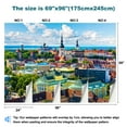 thumbnail image 3 of Peel and Stick Wallpaper Canvas Old Town Tallinn Estonia Modern Art Wall Mural Decor Self Adhesive and Removable 69in x 98in, 3 of 8