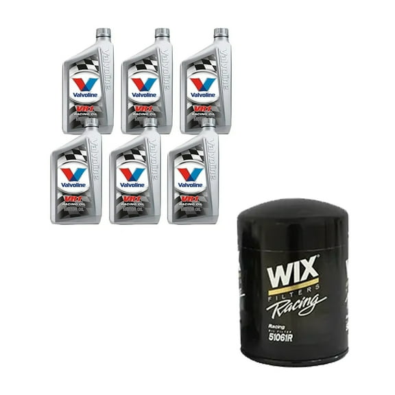 Valvoline VR1 6 Quart/Wix Racing Filter Oil Change Kit, SBC