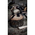 thumbnail image 6 of Buck Knives 108 Compadre Froe, 9-1/2" Cobalt Grey Cerakote Coated 5160 Steel Fixed Blade Wood Chopping Knife with Natural Micarta Handle, Genuine Leather Sheath Included, 6 of 7