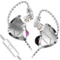 thumbnail image 1 of wonima11 CCA C10 PRO in-Ear Earphones, 4BA+1DD in Ear Monitor Hybrid HiFi Stereo Noise Isolating IEM Wired Earphones/Earbuds/Headphones with Detachable Cable CPin (with Mic, Purple), 1 of 1