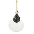 thumbnail image 4 of Creative Co-Op Glass and Distressed Wood Ceiling Light, Black, 4 of 6