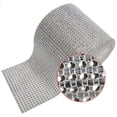 thumbnail image 5 of 1 Yard Sparkle Rhinestone Plastic Ribbon Roll Mesh Wrap Wedding Decoration Blue Plastic, 5 of 7