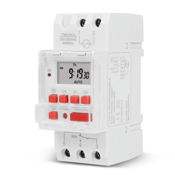 SINOTIMER TM919B 220V 30A Programmable Digital Timer Switch DIN ...